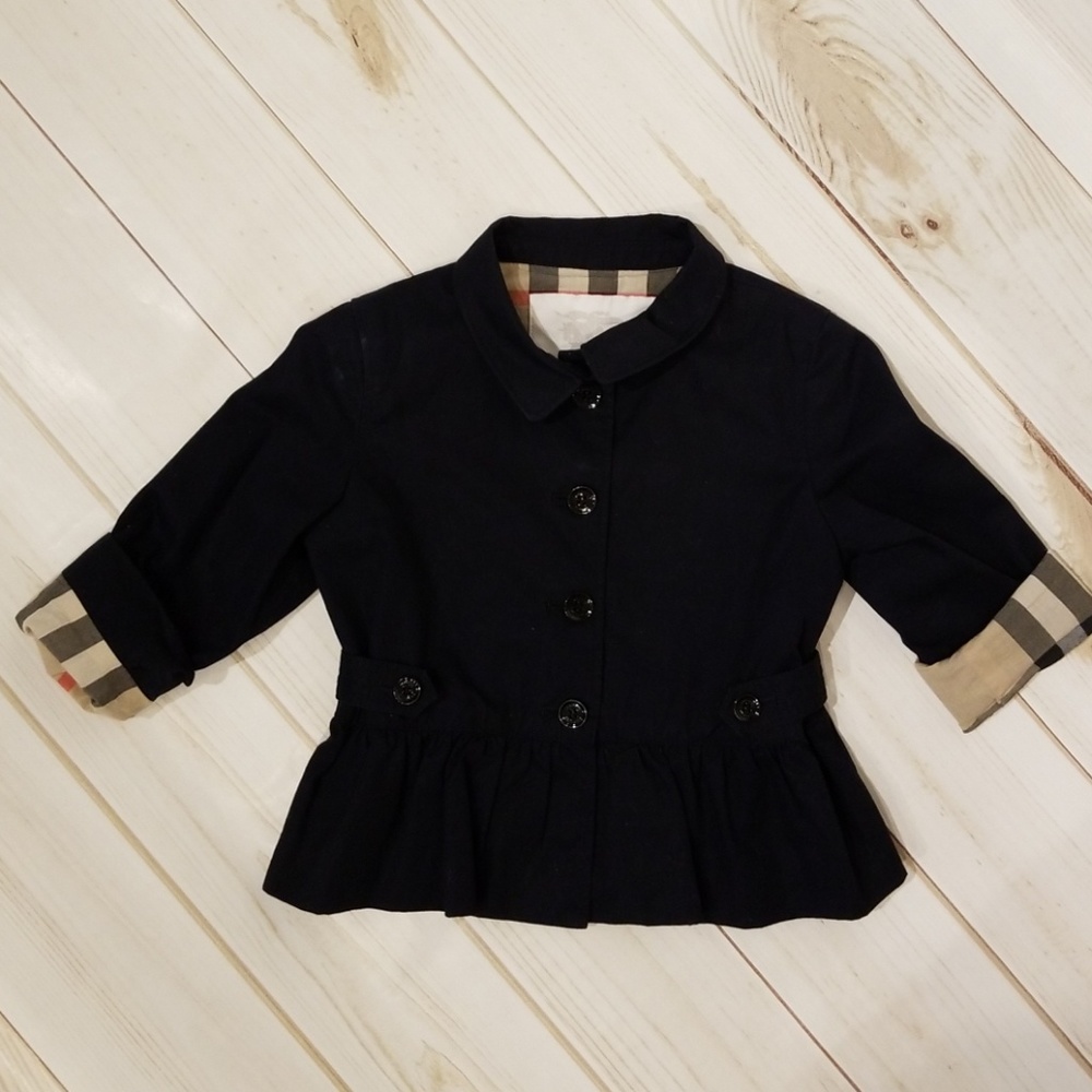 Burberry Belted Coat, Navy SZ 18m